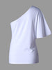 One Shoulder Printed T-Shirt