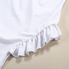 Sexy Plunge Neck Backless Ruffled Women Swimsuit