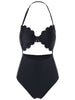 Cut Out Scalloped Swimsuit