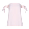 Off The Shoulder Sleeveless Tied T-shirt for Women