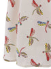 Plus Size Printed Chiffon Dress with Flare Sleeves