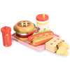 Wooden Hamburger Set Kitchen Food Toy