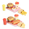 Wooden Hamburger Set Kitchen Food Toy