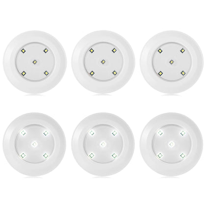 6PCS Inlife LED Wireless Cabinet Lamp with Remote Control