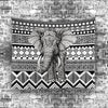 Ethnic Elephant Geometric Wall Tapestry