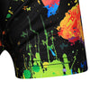 Crew Neck Colorful Splatter Paint Handprint Print T-Shirt