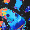 Crew Neck Colorful Splatter Paint Handprint Print T-Shirt