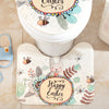 2 PCS Floor Mat Toilet Seat Decoration Pad