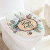 2 PCS Floor Mat Toilet Seat Decoration Pad