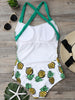 Pineapple Print Cross Back Swimsuit