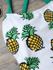 Pineapple Print Cross Back Swimsuit