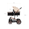 Foldable Pram Baby Stroller with Explosion-proof Rear Wheel