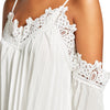 Lace Panel Long Sleeve Mini Chiffon Cami Dress