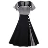 Striped A Line Plus Size Dress