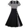 Striped A Line Plus Size Dress