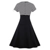 Striped A Line Plus Size Dress