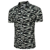 Camouflage Print Short Sleeve Breathable Shirt