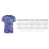 Crew Neck 3D Splatter Paint Mix Trippy  T-Shirt