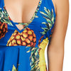 Pineapple Print Backless Skater Dress