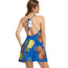 Pineapple Print Backless Skater Dress