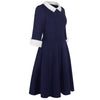 Peter Pan Collar Two Tone Dress