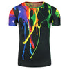 Colorful 3D Splatter Paint Stretchy T-Shirt