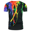 Colorful 3D Splatter Paint Stretchy T-Shirt