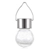 2pcs Solar Powered Crackle Glass Ball LED Light Lamp