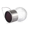 2pcs Solar Powered Crackle Glass Ball LED Light Lamp