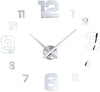 Modern Frameless DIY Wall Clock Large 3D Wall Watch Non Ticking for Living Room Bedroom Kitchen