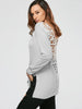 Side Slit Lace Crochet Tunic T-shirt
