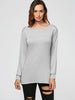 Side Slit Lace Crochet Tunic T-shirt