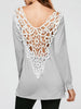 Side Slit Lace Crochet Tunic T-shirt