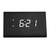 Voice-activated Temperature Wooden Electronic Alarm Clock