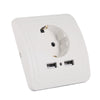 Dual USB German Standard Plug Wall Socket Power Outlet