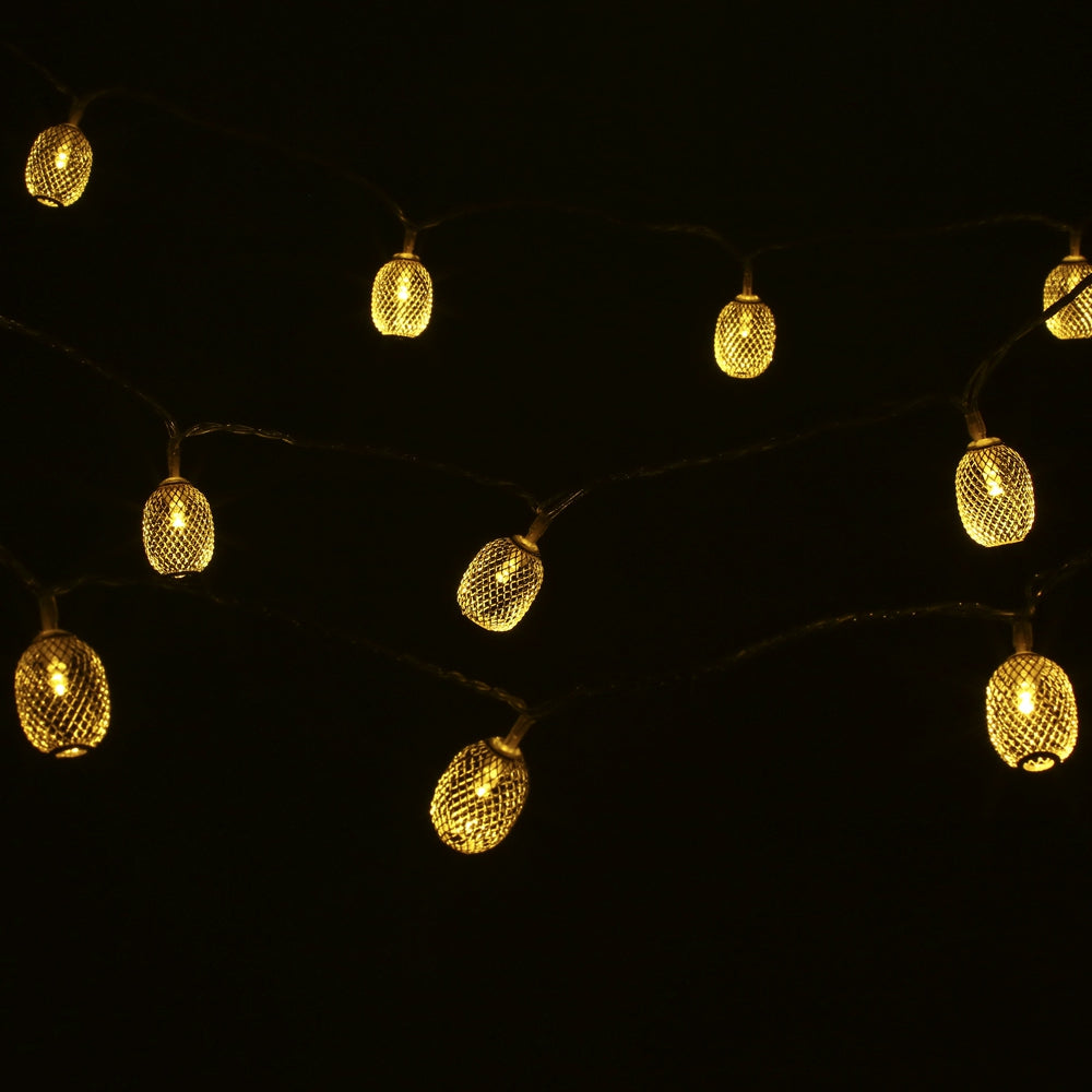 30 LEDs Iron Oval Lantern String Light - Thumbnail 4