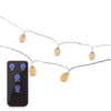 30 LEDs Iron Oval Lantern String Light with Remote Control