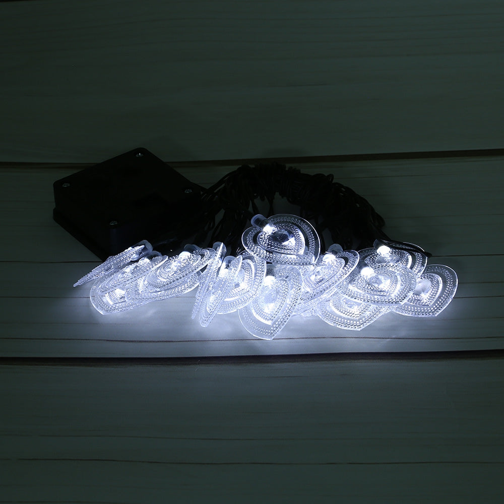 SS - 20 Solar Powered Romantic Heart-shaped String Light Lamp - Thumbnail 3