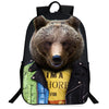 3D Animal Pattern Polyester Backpack