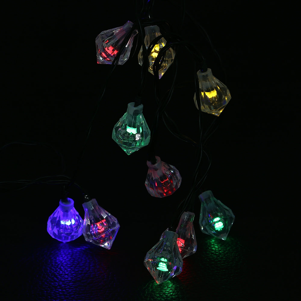 SS - 22 Solar Powered Waterproof 20 LEDs Diamond String Lamp - Thumbnail 5