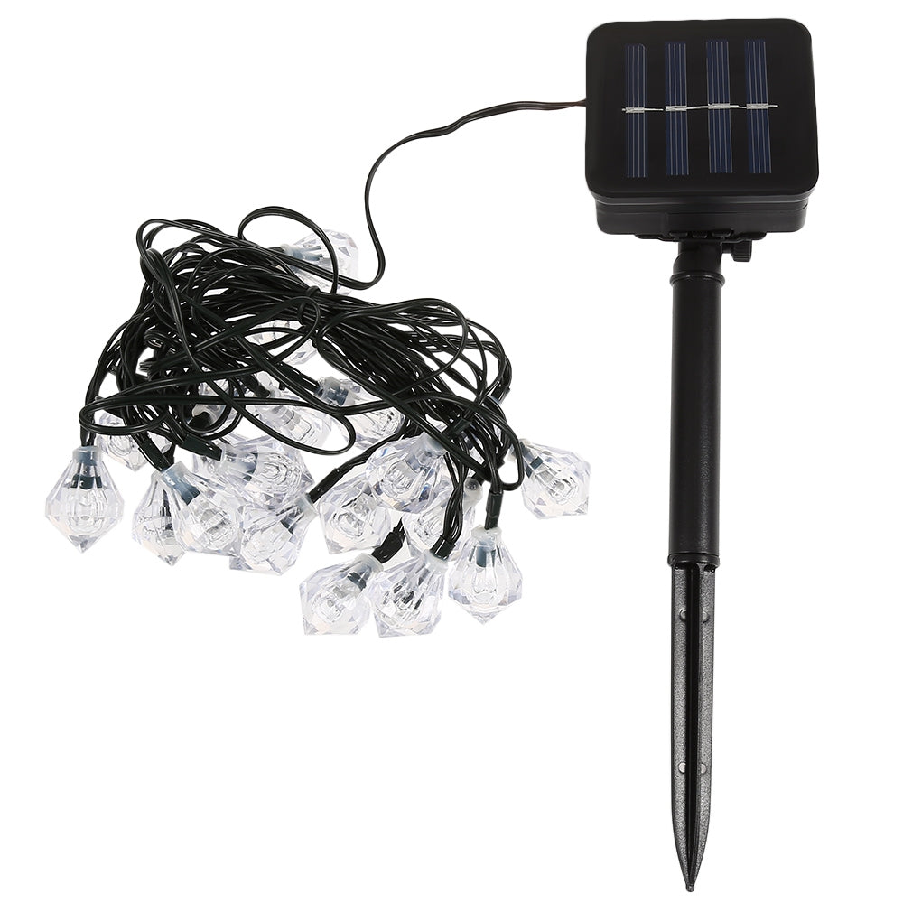 SS - 22 Solar Powered Waterproof 20 LEDs Diamond String Lamp - Thumbnail 2