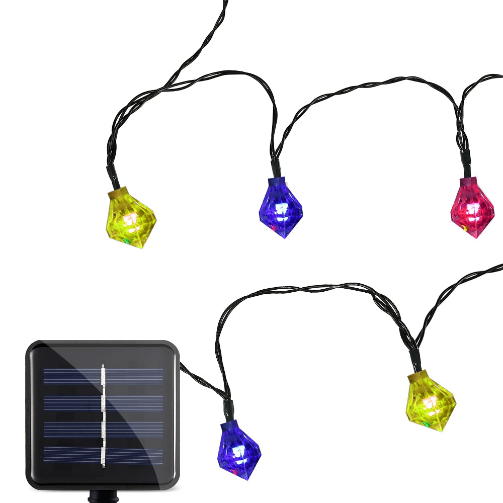 SS - 22 Solar Powered Waterproof 20 LEDs Diamond String Lamp - Thumbnail 4