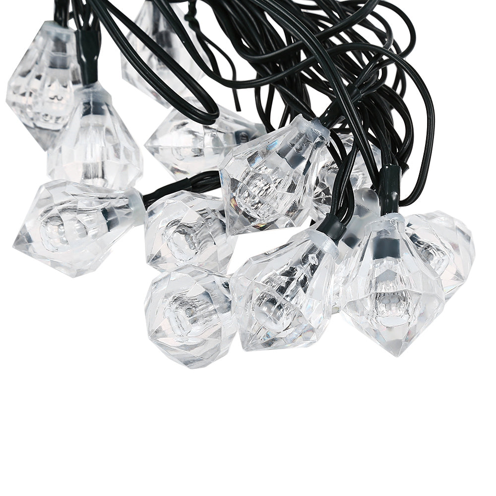 SS - 22 Solar Powered Waterproof 20 LEDs Diamond String Lamp - Thumbnail 3