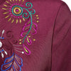 Plus Size Embroidered Long Sleeve Swimsuit