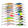 Pro Beros DWS251 ABS Plastic Classic Fishing Lures Minnow Hard Bait 20pcs Set