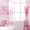 Floral Tulle Voile Burnt-out Window Curtain 100 x 250cm