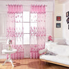 Floral Tulle Voile Burnt-out Window Curtain 100 x 250cm