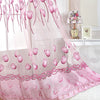 Floral Tulle Voile Burnt-out Window Curtain 100 x 250cm