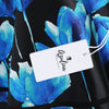 Flower Ink Print 50s Halter Swing Dress
