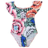 Square Neck Flral Print  Swimsuit